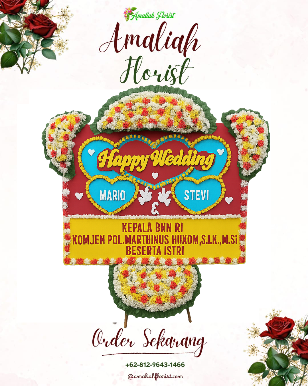 Papan Bunga Pernikahan Parigi Moutong
